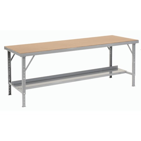 Global Industrial Heavy-Duty Extra Long Assembly Workbench Hardboard Top, 96W x 48D, Gray 606771
